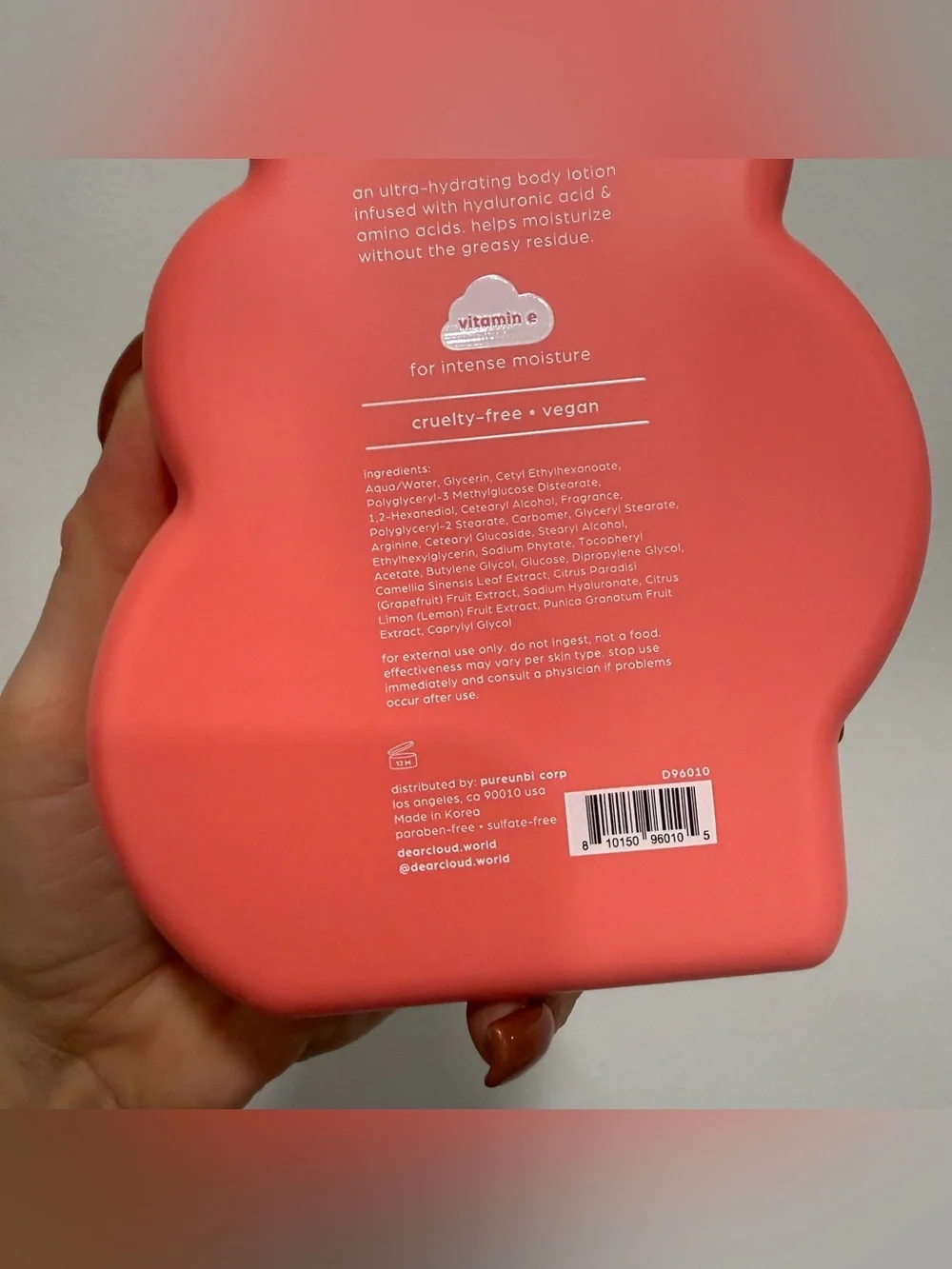 dearcloud daily repair body cream in pomegranate white tea 16 fl oz